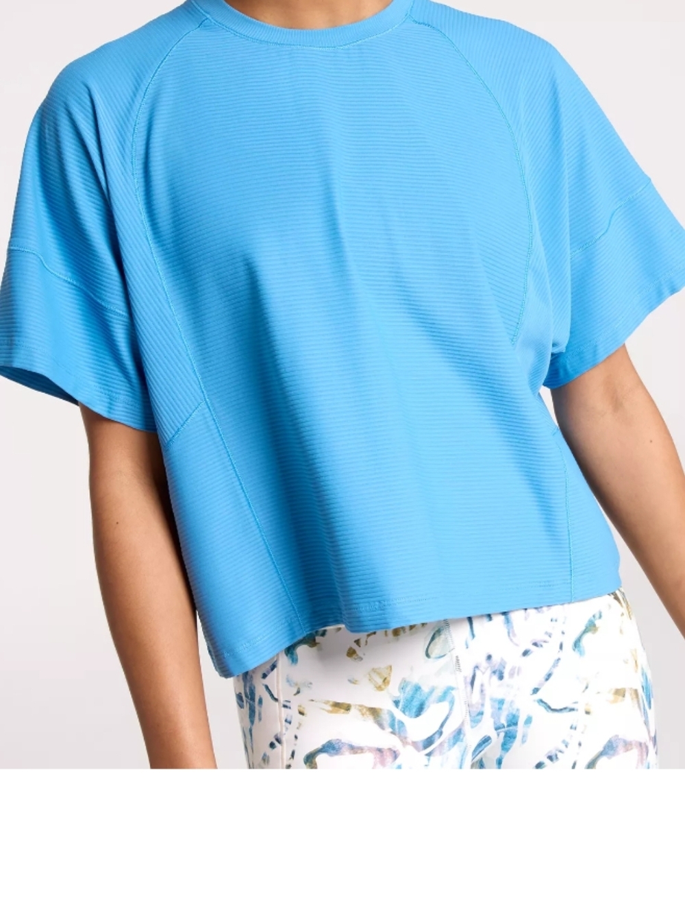Calia Short-Sleeve Relaxed Tee in Bright Blue